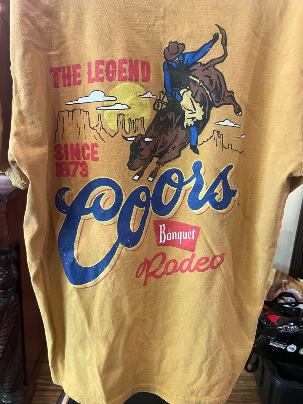Coors Rodeo Graphic Tee - Mustard Yellow
